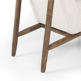 Knoll Natural Fabric & Distressed Natural Parawood with Dakota Tobacco Leather | Arnett Chair | Valley Ridge Furniture