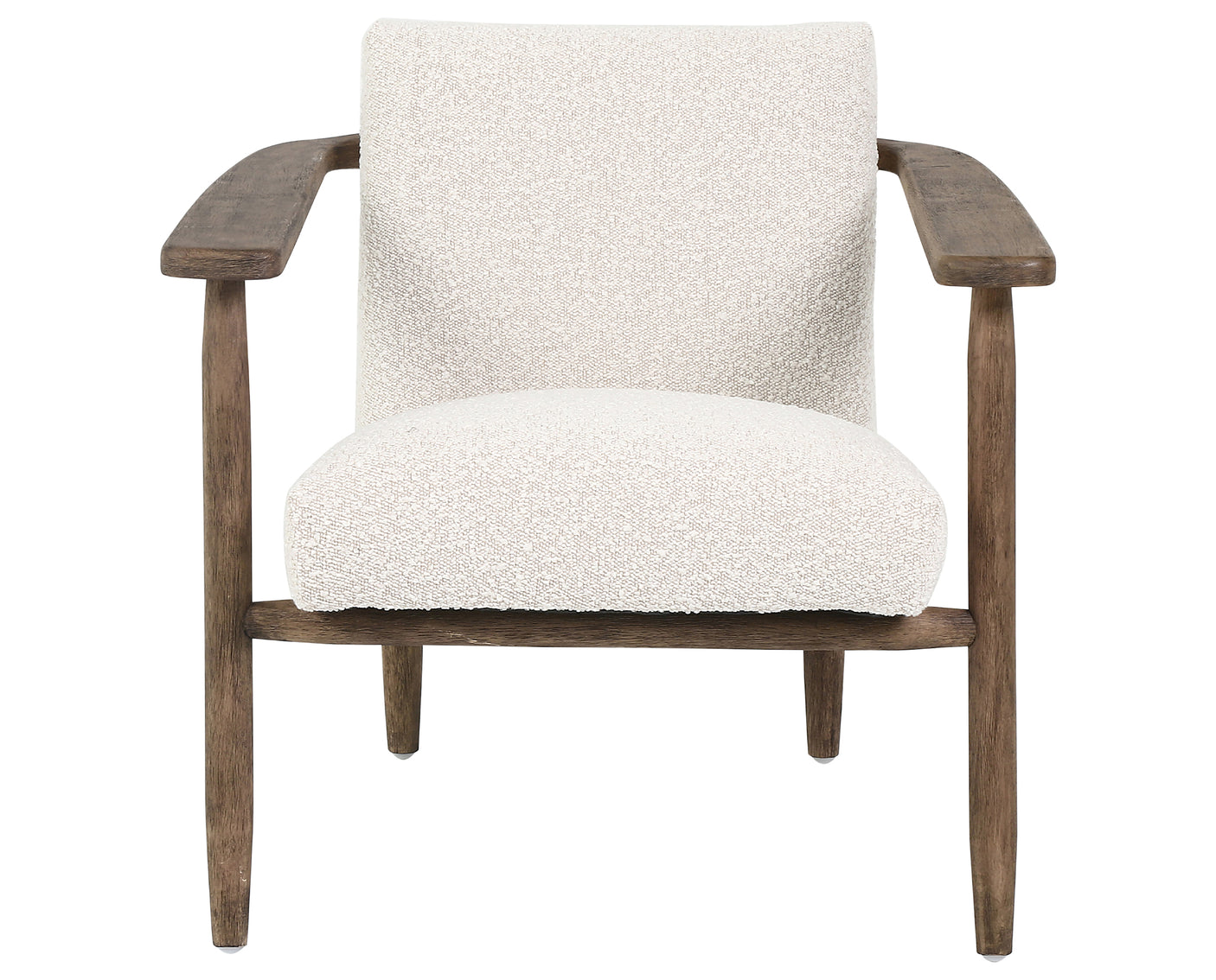 Knoll Natural Fabric & Distressed Natural Parawood with Dakota Tobacco Leather | Arnett Chair | Valley Ridge Furniture