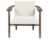 Knoll Natural Fabric & Distressed Natural Parawood with Dakota Tobacco Leather | Arnett Chair | Valley Ridge Furniture