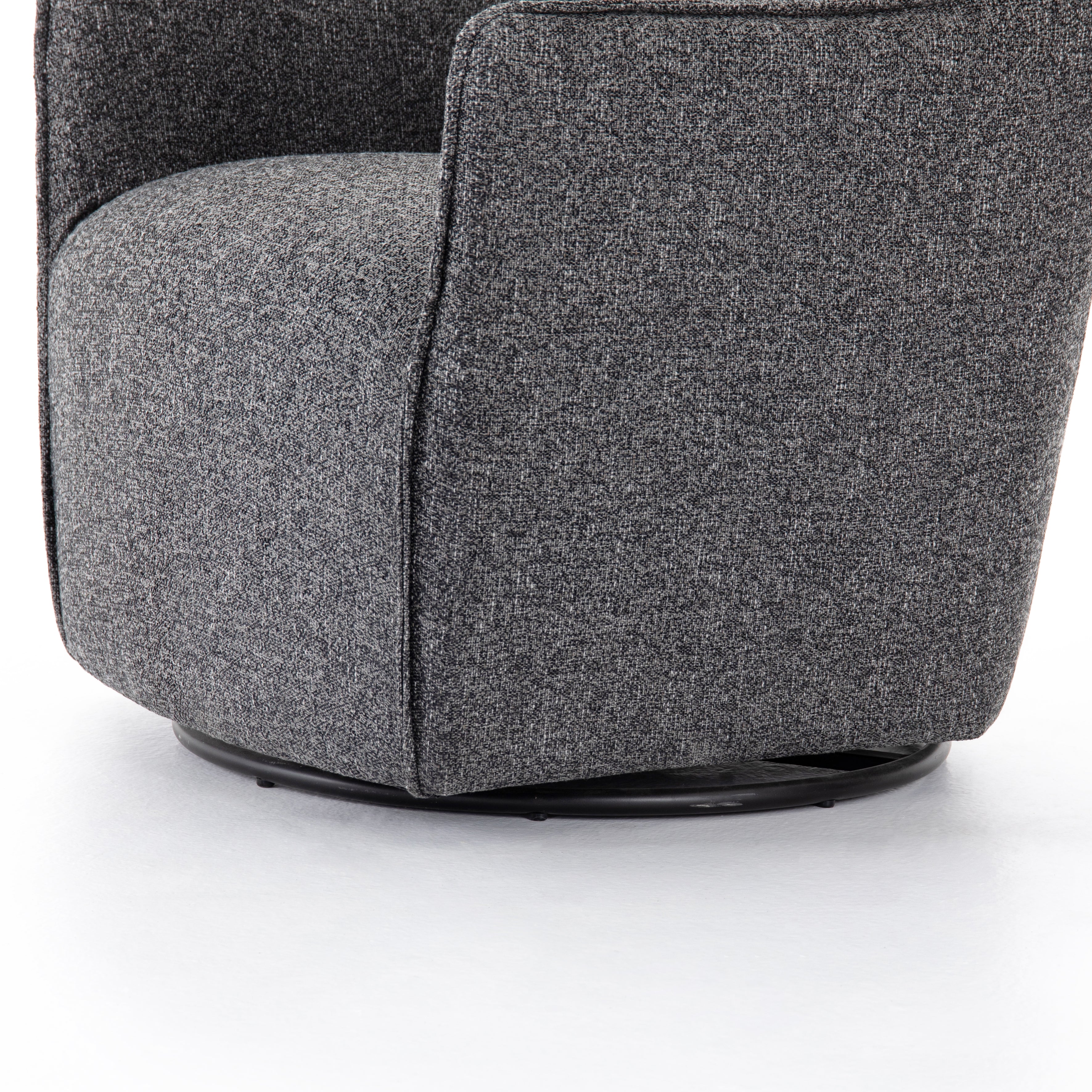 Bristol Charcoal Fabric | Kimble Swivel Chair | Valley Ridge Furniture
