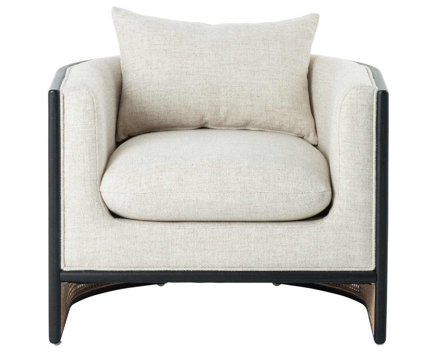 Thames Cream Fabric & Natural Cane with Brushed Ebony Parawood | June Chair | Valley Ridge Furniture