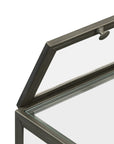 Gunmetal Antimony & Tempered Glass | Shadow Box Coffee Table | Valley Ridge Furniture