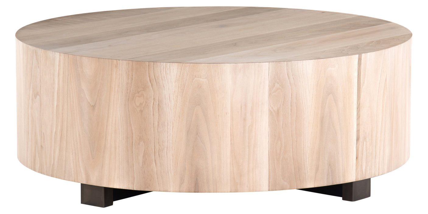 Ashen Walnut with Iron | Hudson Round Coffee Table | Valley Ridge Furniture