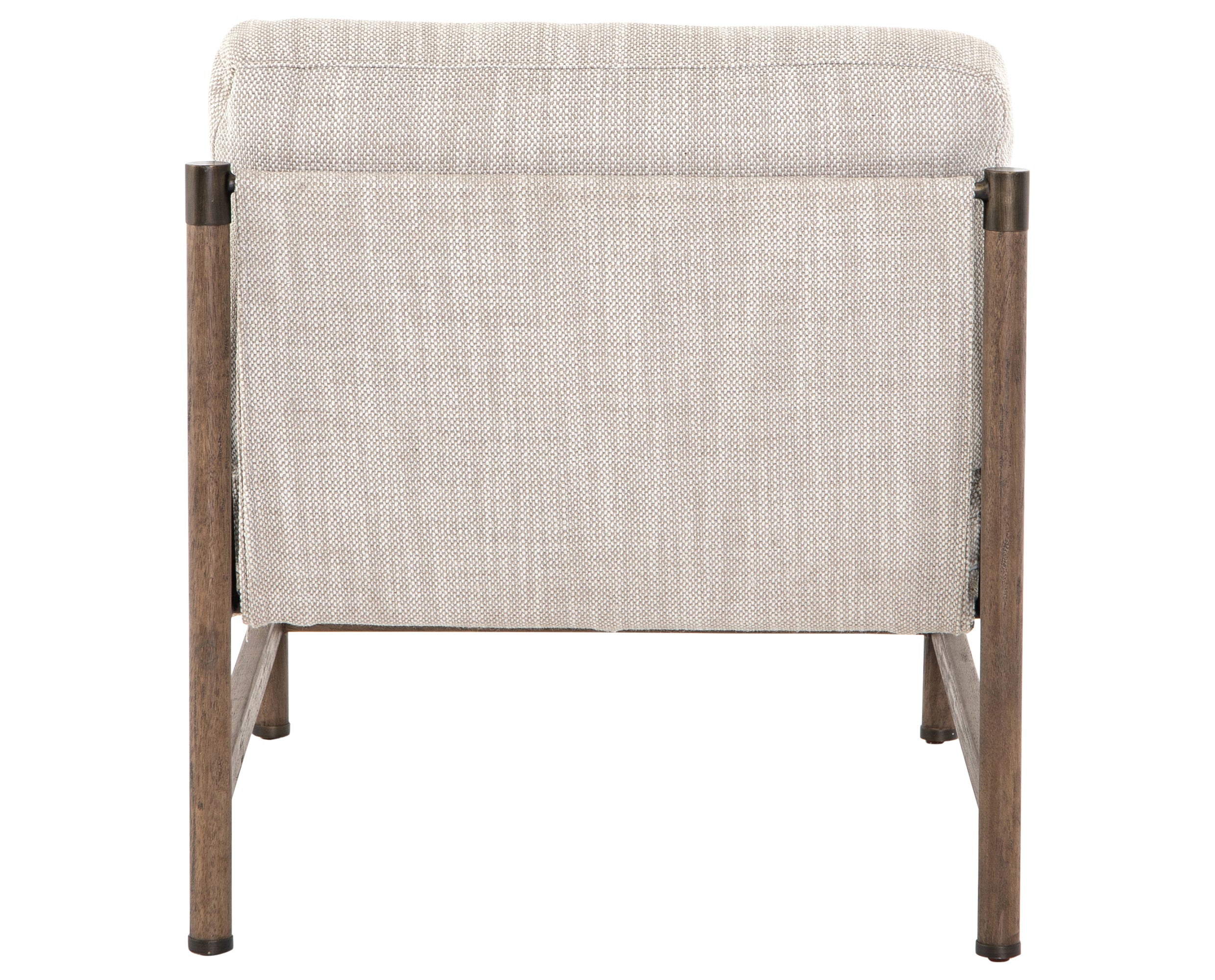 Gable Taupe Fabric & Distressed Natural Parawood with Aged Bronze Iron | Memphis Chair | Valley Ridge Furniture