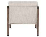 Gable Taupe Fabric & Distressed Natural Parawood with Aged Bronze Iron | Memphis Chair | Valley Ridge Furniture