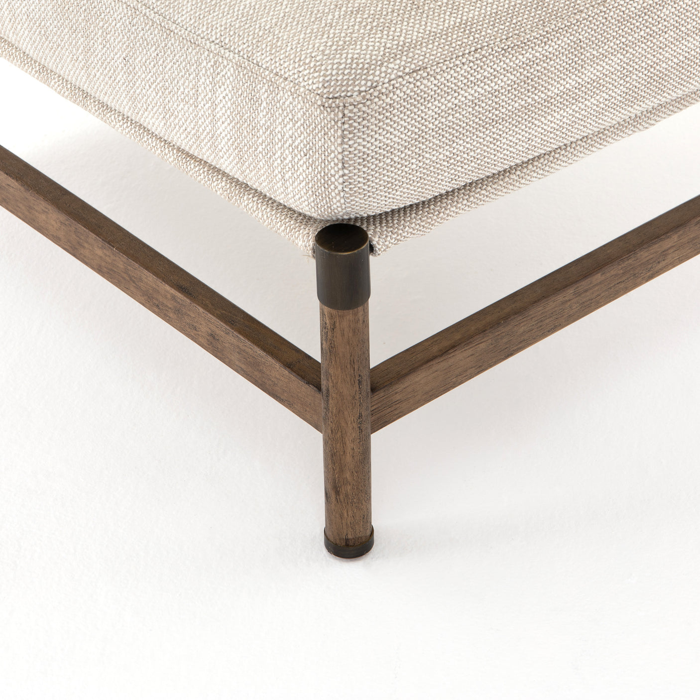 Gable Taupe Fabric & Distressed Natural Parawood with Aged Bronze Iron | Memphis Chair | Valley Ridge Furniture