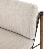 Gable Taupe Fabric & Distressed Natural Parawood with Aged Bronze Iron | Memphis Chair | Valley Ridge Furniture
