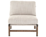 Gable Taupe Fabric & Distressed Natural Parawood with Aged Bronze Iron | Memphis Chair | Valley Ridge Furniture
