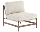 Gable Taupe Fabric & Distressed Natural Parawood with Aged Bronze Iron | Memphis Chair | Valley Ridge Furniture