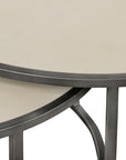 Ivory Shagreen & Brushed Gunmetal | Shagreen Nesting Coffee Table | Valley Ridge Furniture
