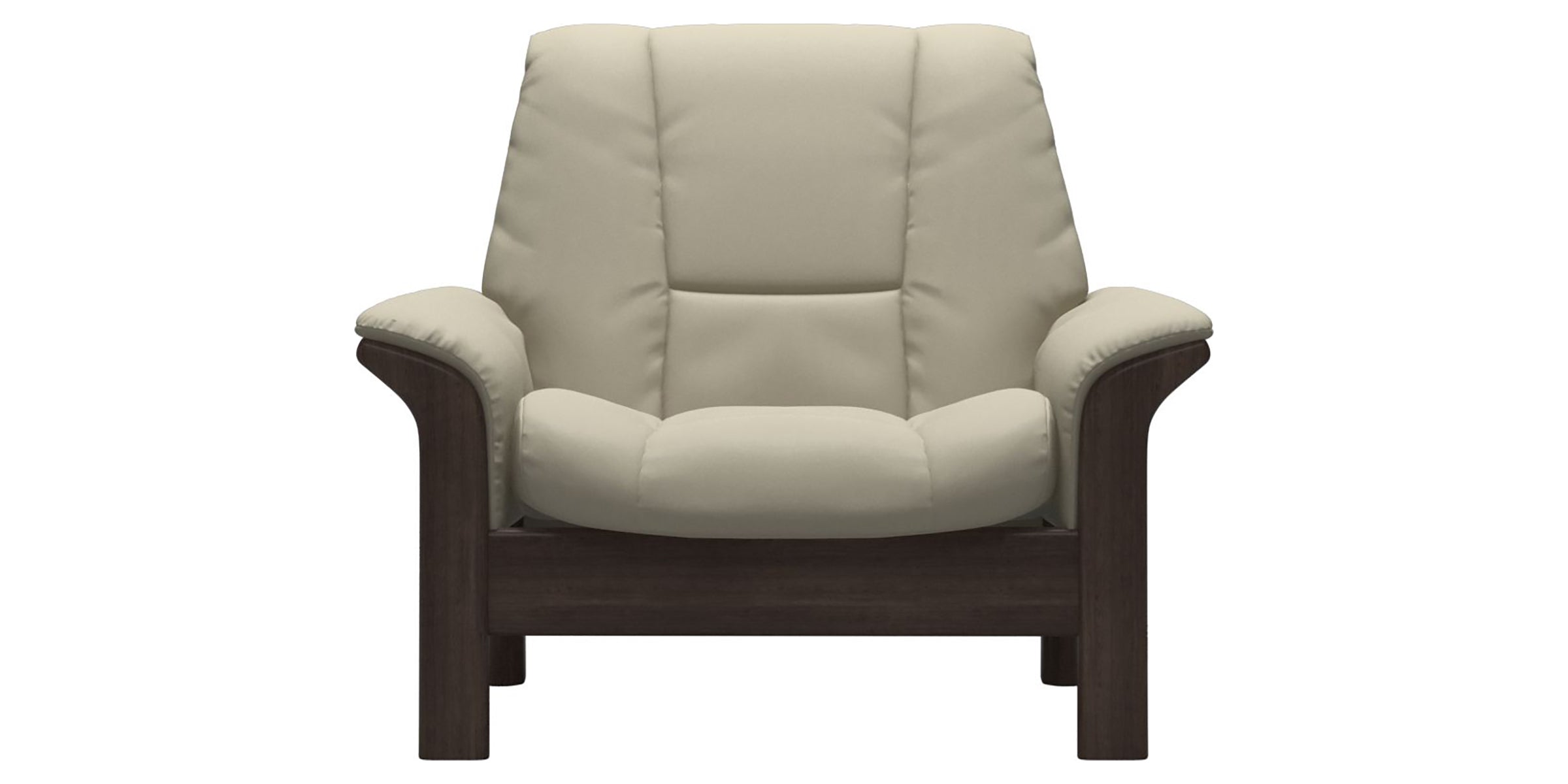 Paloma Leather Light Grey and Wenge Base | Stressless Buckingham Low Back Chair | Valley Ridge Furniture