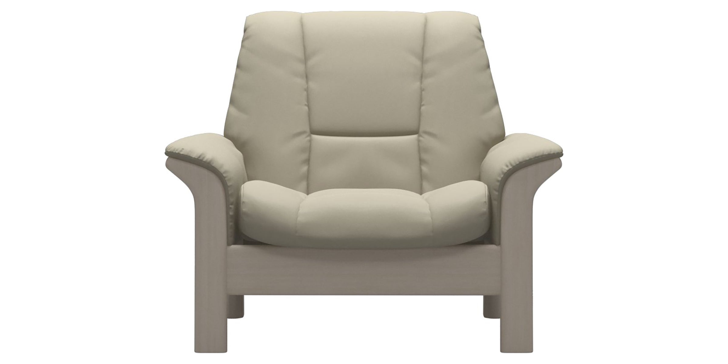 Paloma Leather Light Grey and Whitewash Base | Stressless Buckingham Low Back Chair | Valley Ridge Furniture