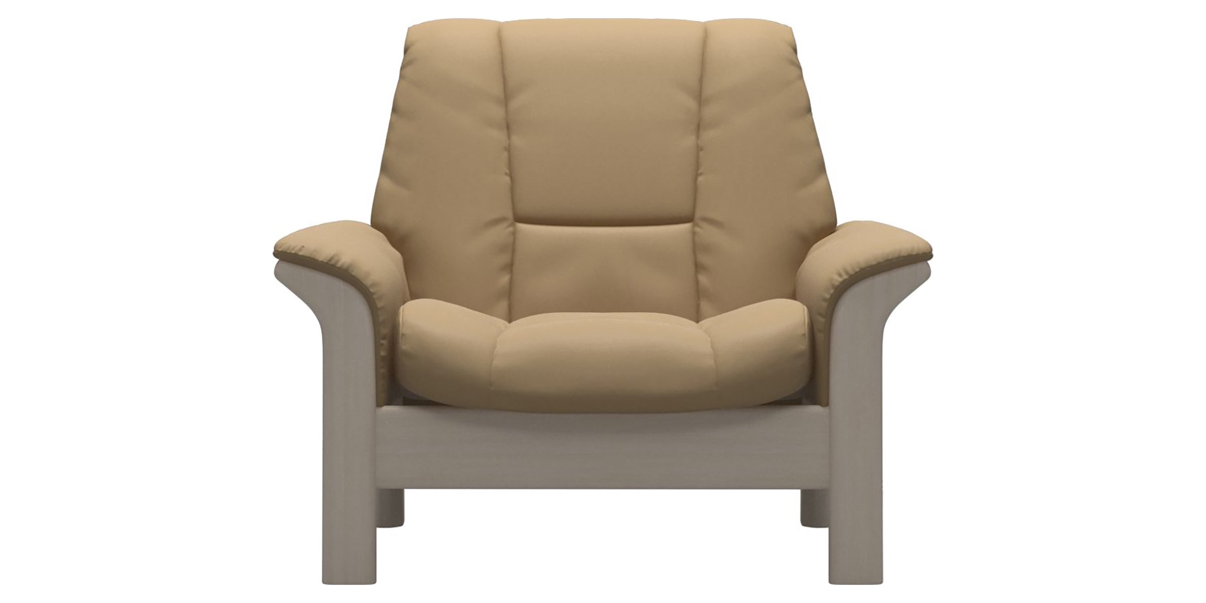 Paloma Leather Sand and Whitewash Base | Stressless Buckingham Low Back Chair | Valley Ridge Furniture