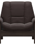 Paloma Leather Chocolate and Wenge Base | Stressless Buckingham Low Back Chair | Valley Ridge Furniture
