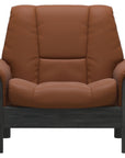 Paloma Leather New Cognac and Grey Base | Stressless Buckingham Low Back Chair | Valley Ridge Furniture