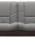 Paloma Leather Silver Grey and Wenge Base | Stressless Buckingham 2-Seater Low Back Sofa | Valley Ridge Furniture