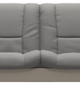 Paloma Leather Silver Grey and Whitewash Base | Stressless Buckingham 2-Seater Low Back Sofa | Valley Ridge Furniture