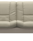 Paloma Leather Light Grey and Whitewash Base | Stressless Buckingham 2-Seater Low Back Sofa | Valley Ridge Furniture