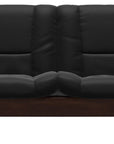 Paloma Leather Black and Brown Base | Stressless Buckingham 2-Seater Low Back Sofa | Valley Ridge Furniture