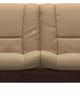 Paloma Leather Sand and Brown Base | Stressless Buckingham 2-Seater Low Back Sofa | Valley Ridge Furniture