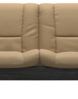 Paloma Leather Sand and Grey Base | Stressless Buckingham 2-Seater Low Back Sofa | Valley Ridge Furniture