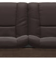 Paloma Leather Chocolate and Walnut Base | Stressless Buckingham 2-Seater Low Back Sofa | Valley Ridge Furniture