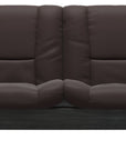 Paloma Leather Chocolate and Grey Base | Stressless Buckingham 2-Seater Low Back Sofa | Valley Ridge Furniture