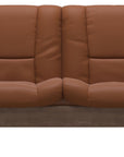Paloma Leather New Cognac and Walnut Base | Stressless Buckingham 2-Seater Low Back Sofa | Valley Ridge Furniture