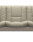 Paloma Leather Light Grey and Whitewash Base | Stressless Buckingham 3-Seater Low Back Sofa | Valley Ridge Furniture
