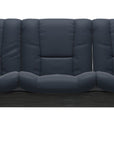 Paloma Leather Oxford Blue and Grey Base | Stressless Buckingham 3-Seater Low Back Sofa | Valley Ridge Furniture