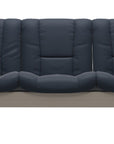 Paloma Leather Oxford Blue and Whitewash Base | Stressless Buckingham 3-Seater Low Back Sofa | Valley Ridge Furniture