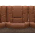 Paloma Leather New Cognac and Walnut Base | Stressless Buckingham 3-Seater Low Back Sofa | Valley Ridge Furniture