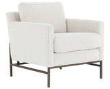 Knoll Natural Fabric with Aged Bronze Iron | Vanna Chair | Valley Ridge Furniture