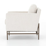 Knoll Natural Fabric with Aged Bronze Iron | Vanna Chair | Valley Ridge Furniture
