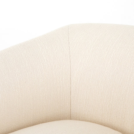 Kerbey Ivory Fabric with Distressed Natural Parawood | Lyla Chair | Valley Ridge Furniture