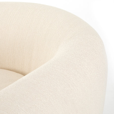 Kerbey Ivory Fabric with Distressed Natural Parawood | Lyla Chair | Valley Ridge Furniture