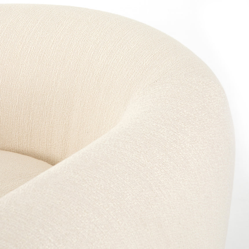Kerbey Ivory Fabric with Distressed Natural Parawood | Lyla Chair | Valley Ridge Furniture