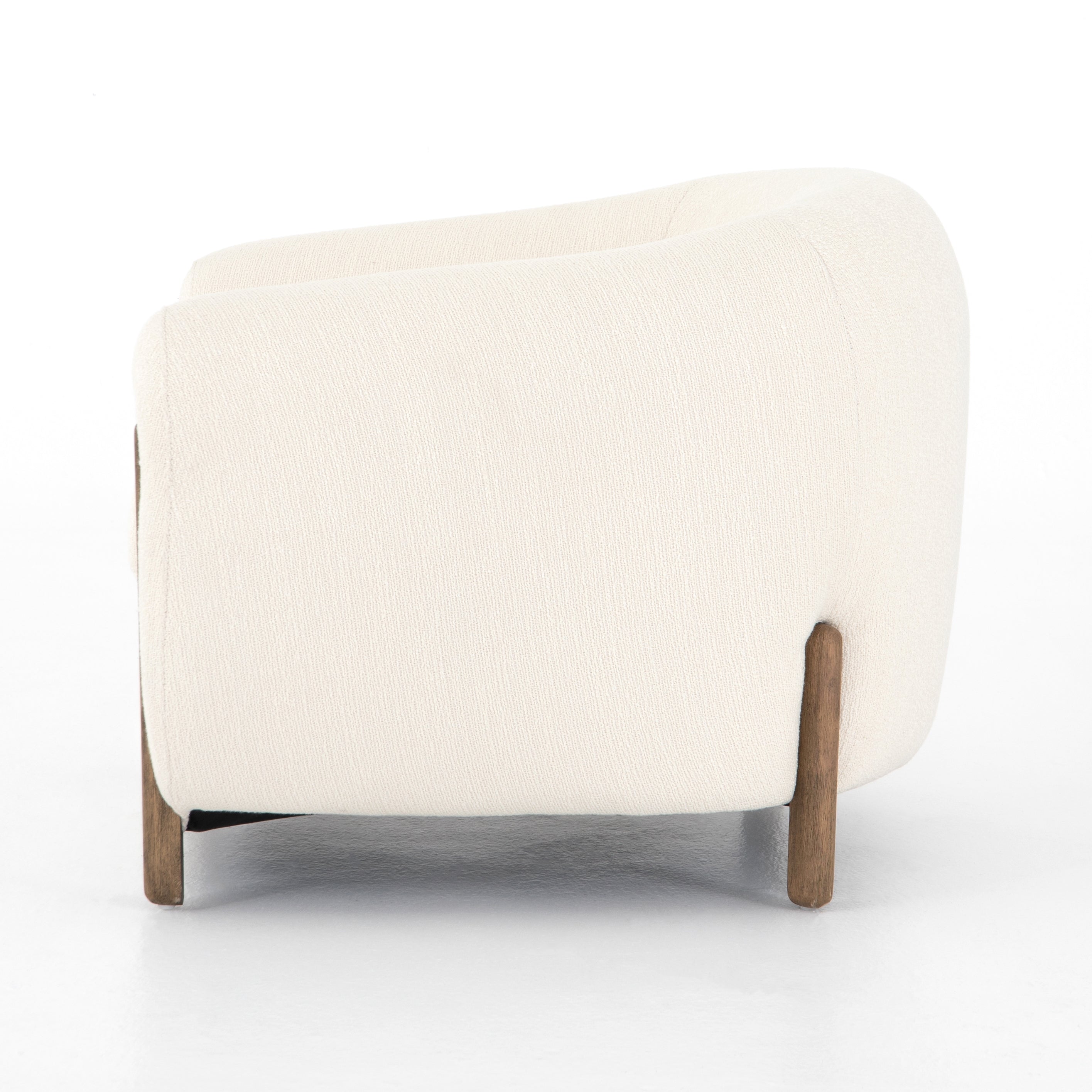 Kerbey Ivory Fabric with Distressed Natural Parawood | Lyla Chair | Valley Ridge Furniture