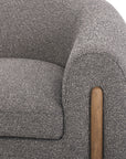Capri Ebony Fabric with Distressed Natural Parawood | Lyla Chair | Valley Ridge Furniture