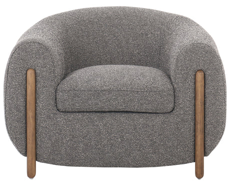 Capri Ebony Fabric with Distressed Natural Parawood | Lyla Chair | Valley Ridge Furniture