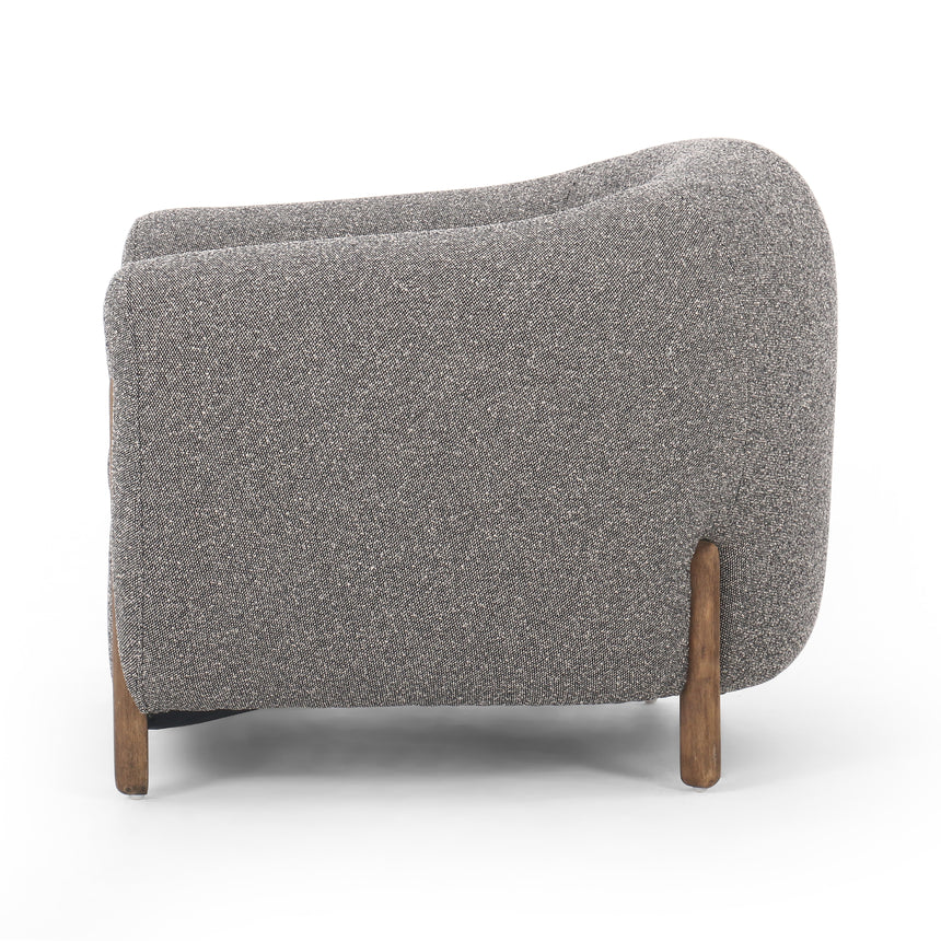 Capri Ebony Fabric with Distressed Natural Parawood | Lyla Chair | Valley Ridge Furniture