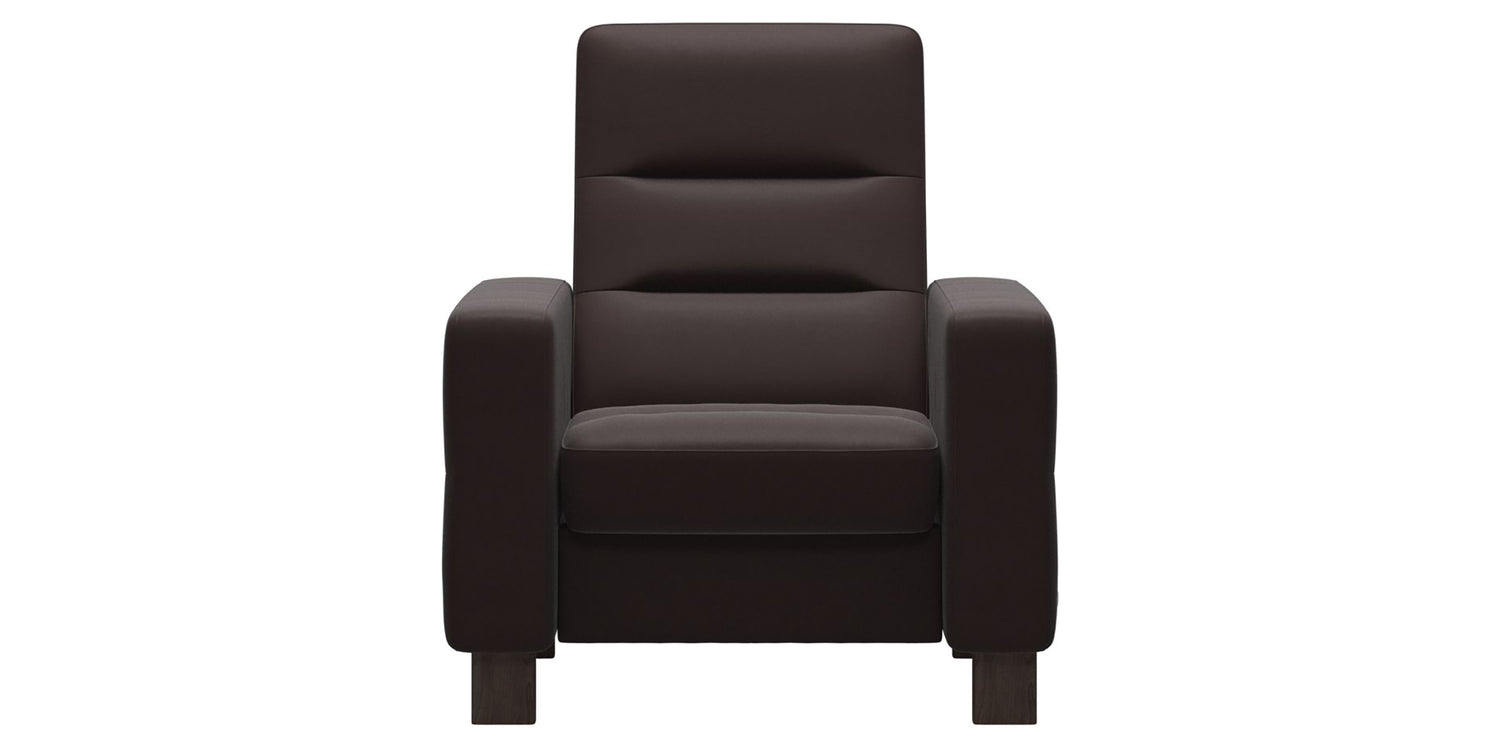 Paloma Leather Chocolate & Wenge Base | Stressless Wave High Back Chair | Valley Ridge Furniture