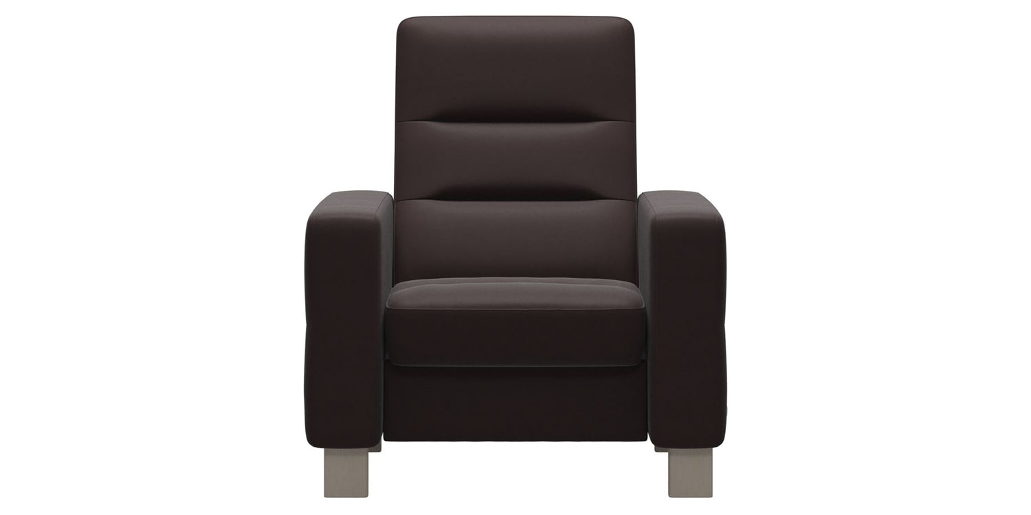 Paloma Leather Chocolate & Whitewash Base | Stressless Wave High Back Chair | Valley Ridge Furniture