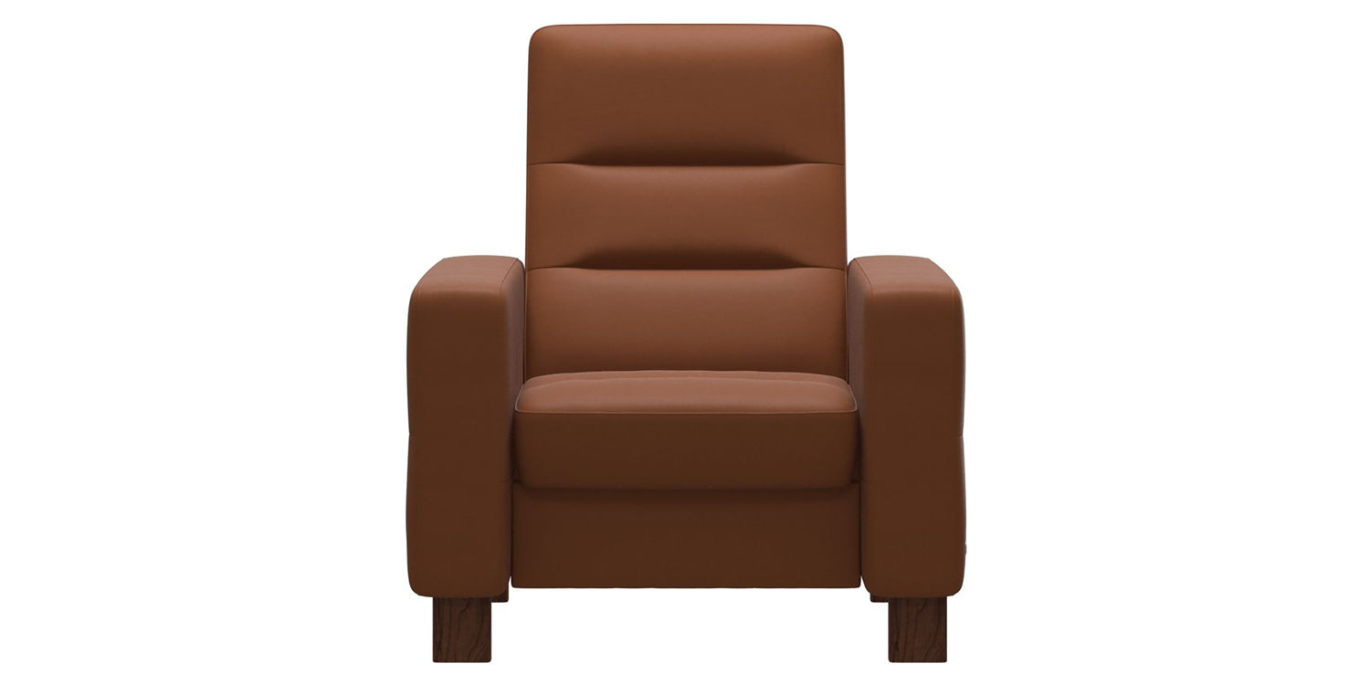 Paloma Leather New Cognac & Brown Base | Stressless Wave High Back Chair | Valley Ridge Furniture