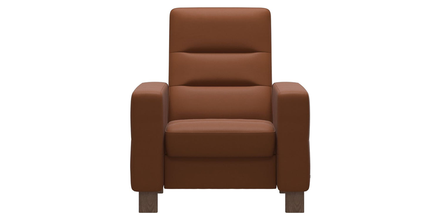 Paloma Leather New Cognac & Walnut Base | Stressless Wave High Back Chair | Valley Ridge Furniture