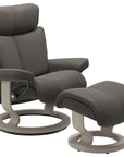 Paloma Leather Metal Grey S/M/L and Whitewash Base | Stressless Magic Classic Recliner | Valley Ridge Furniture