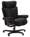 Paloma Leather Black M and Brown Base | Stressless Magic Home Office Chair | Valley Ridge Furniture