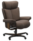 Paloma Leather Espresso M and Teak Base | Stressless Magic Home Office Chair | Valley Ridge Furniture