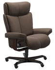 Paloma Leather Espresso M and Brown Base | Stressless Magic Home Office Chair | Valley Ridge Furniture