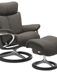Paloma Leather Metal Grey S/M/L and Grey Base | Stressless Magic Signature Recliner | Valley Ridge Furniture